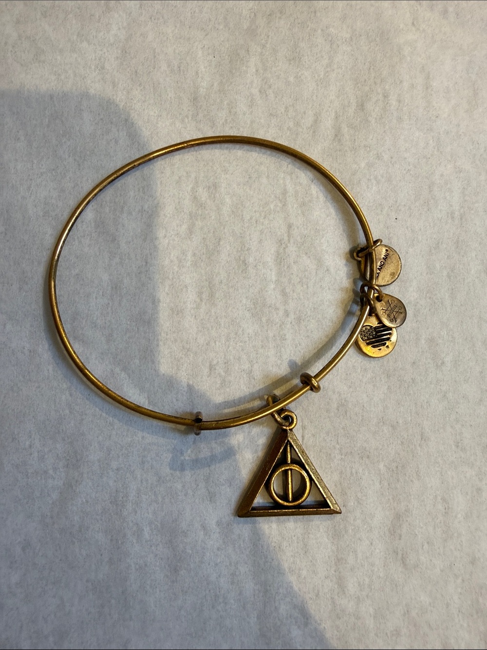 **2/$15 Alex and Ani Harry Potter Deathly Hallows Bracelet – Gold